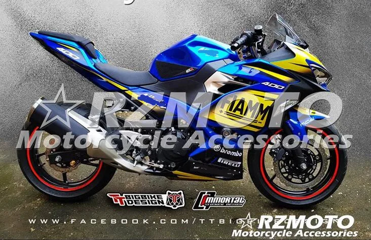 

Углеродное волокно лакированные украшения для мотоцикла для kawasaki ninja 400 2018 все виды цветов No.0012B26