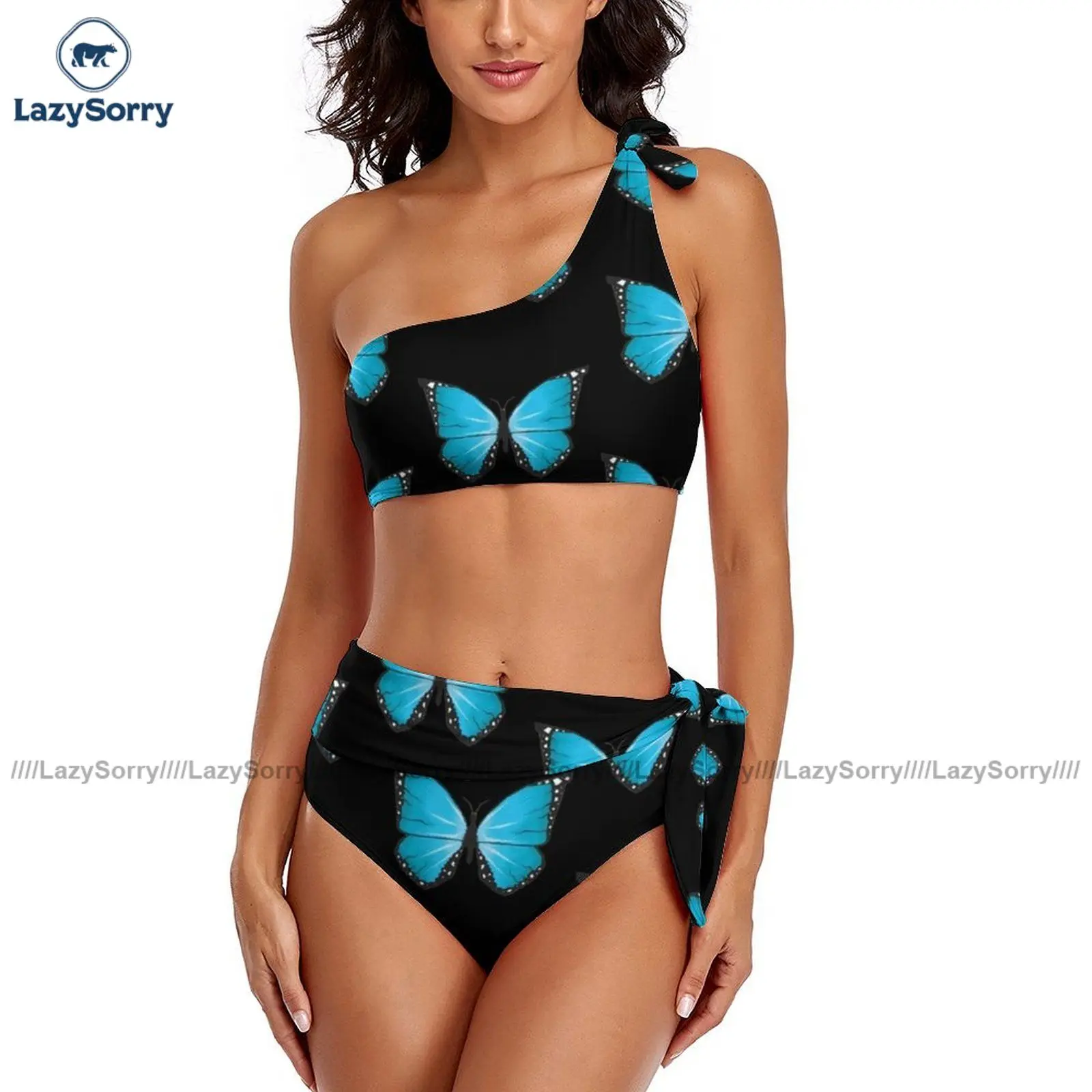 

Buttery Bikini Swimsuit With Ties Fashionable 2 Piece Swimwear Women Normal Festival Bathing Suit