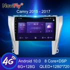 Автомобильная интеллектуальная система навигации NaviFly 7862, мультимедийный видеоплеер для Toyota Camry 7, XV 50, 55, 2014 - 2017