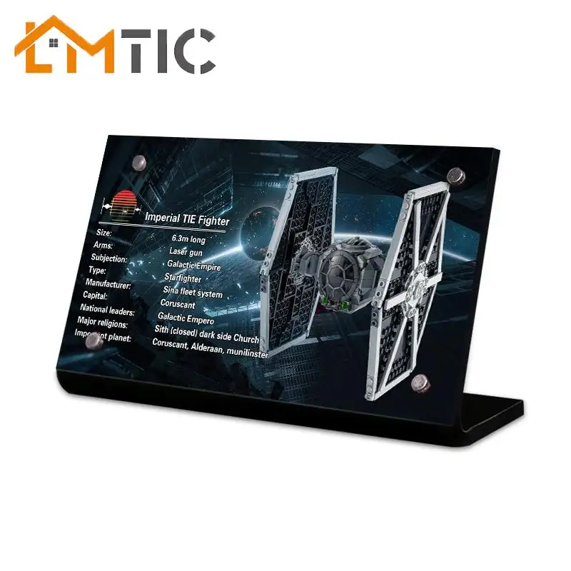 

Acrylic material display stand brand for 75300 war tie space fighter building block toy