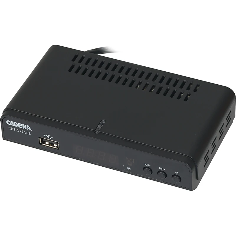 Ресивер DVB T2 CADENA CDT 1711SB черный (046/91/00047720)|TV-тюнеры| |