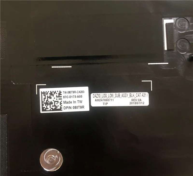 Новинка Оригинальный чехол для ноутбука Dell XPS 15 XPS15 9575 черный корпус 080T9R 80T9R |