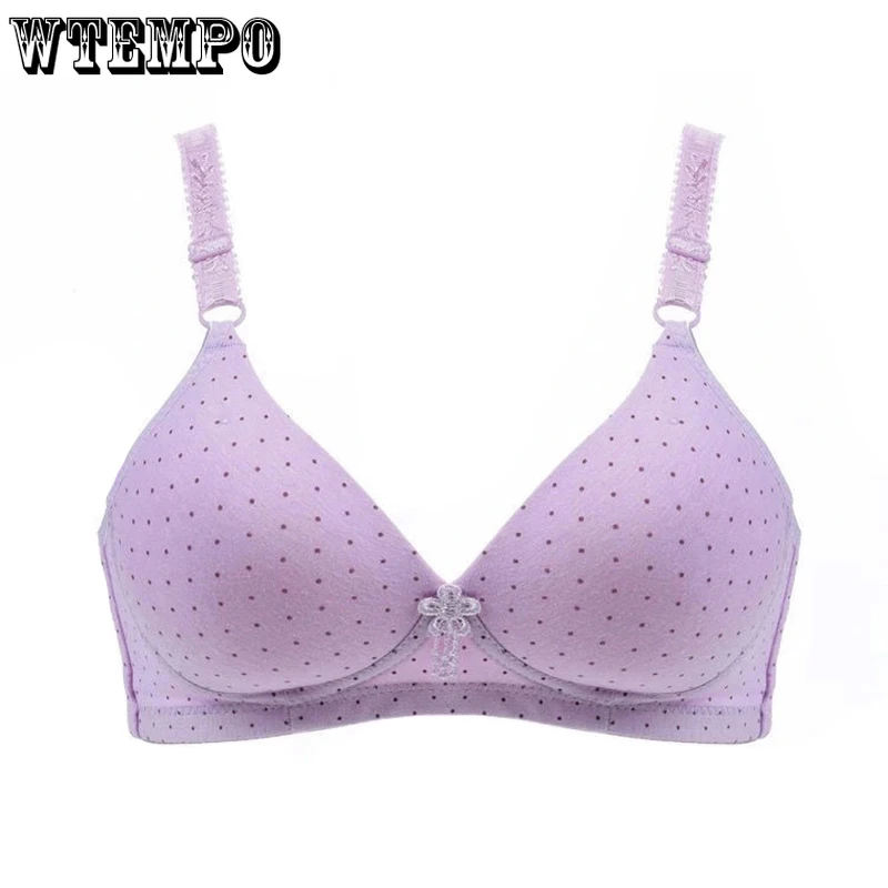 Бюстгальтер пуш-ап женский бесшовный тонкий мягкий Бралетт из хлопка без