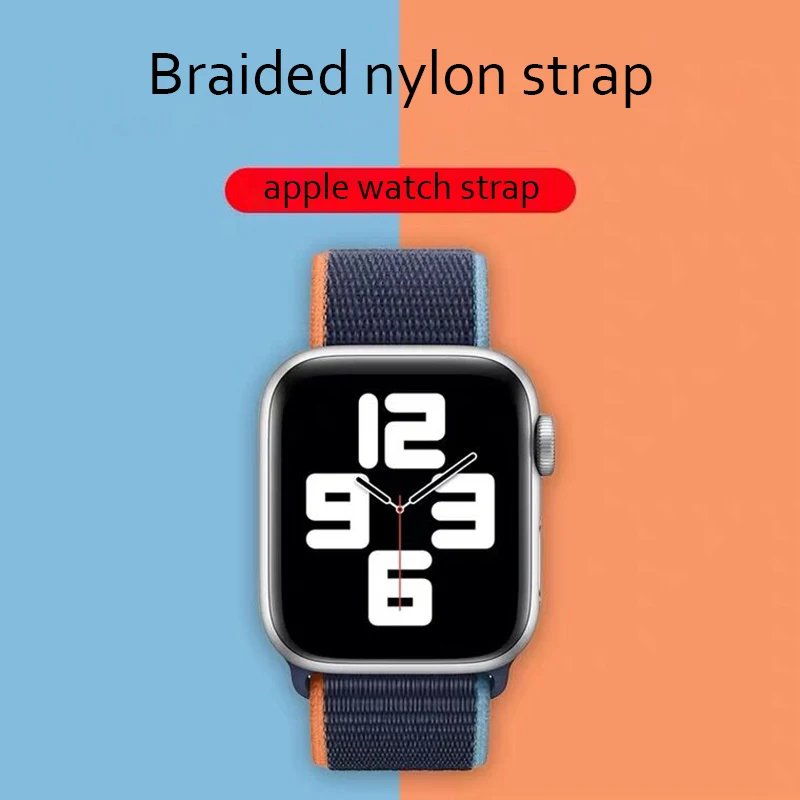 Ремешок нейлоновый для Apple Watch band 40 мм 44 42 38 браслет смарт-часов iWatch Series 4 5 SE 7 6 41/45 |