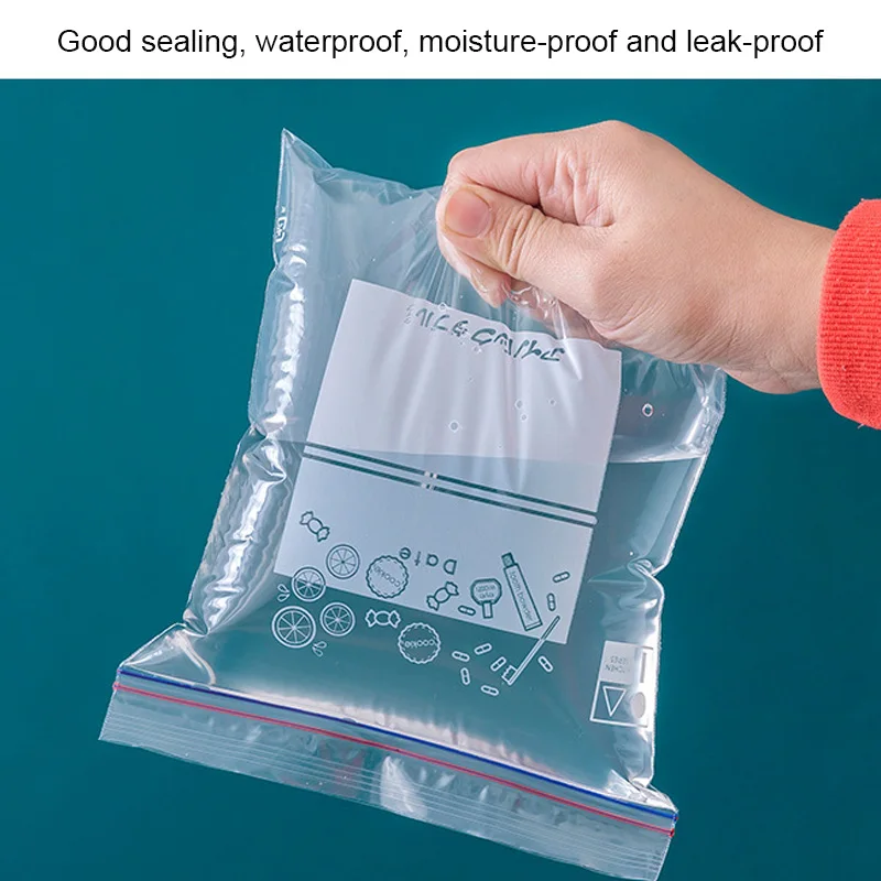

Sealed Fresh-keeping Bags Double-layer Sealed Storage Bags Household Plastic Food Packaging Thickened Refrigerator Storage Bags