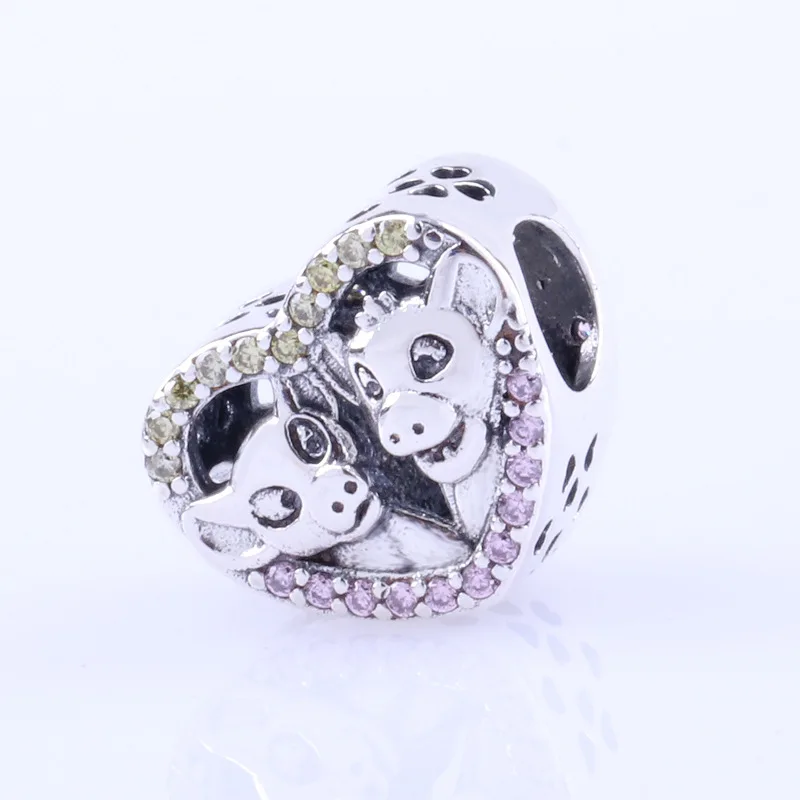 Сердце Король Лев очарование Мода оригинальный ПАН браслет Европа амулеты