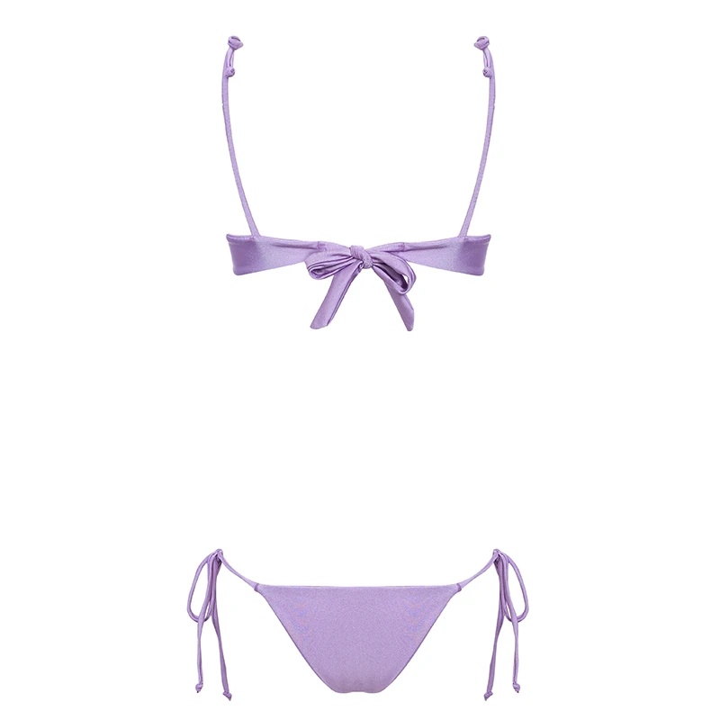 Bikinx одноцветные, с узелком, купальный костюм для женщин, бикини, стринги, сексуальный купальник, пуш-ап, купальник, летняя пляжная одежда, микро бикини,, купальные костюмы