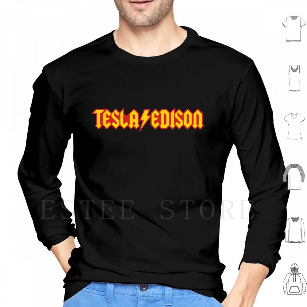 

Толстовки Tesla Edison с длинным рукавом Тесла Эдисон Никола Тесла