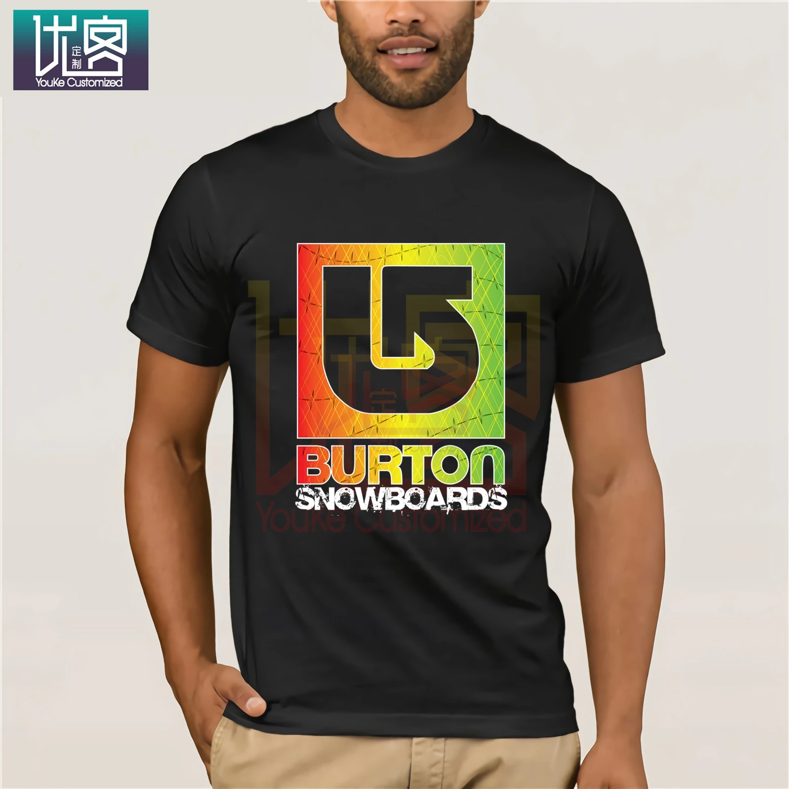 Футболка с логотипом Бертон стрел сноуборды мультяшная футболка мужские топы
