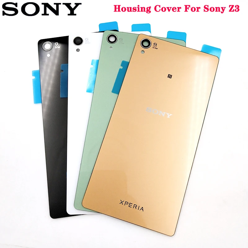 Задняя крышка батарейного отсека задняя для SONY Xperia Z3 L55T D6603 D6643 D6653 D6633 стеклянная