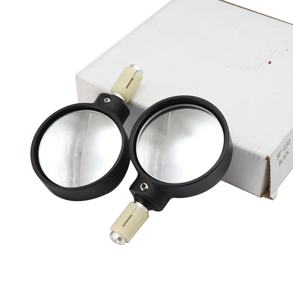 ZS MOTOS 2Pcs Universal Motorcycle Rearview Mirror Round Black 18mm Handle Bar End Side Mirrors Accessories | Автомобили и