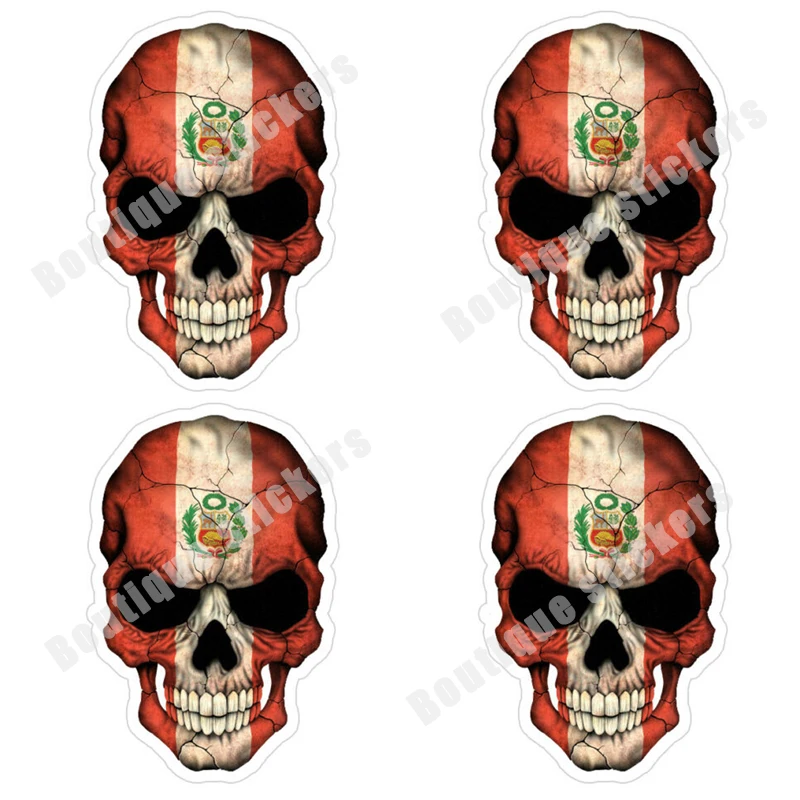 

Набор из 4 предметов, перуанский череп, Виниловая наклейка, наклейка на окно автомобиля, стены, наклейка, высокое качество, RV, мотоцикл, гитар...