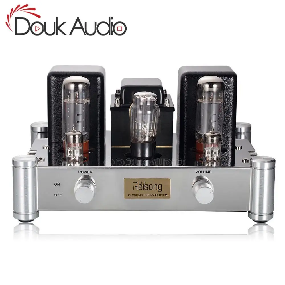 Douk аудио Hi-end EL34 вакуумный ламповый усилитель HiFi 2,0 канальный одиночный класс A стерео усилитель мощности 12 Вт* 2