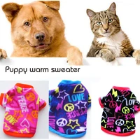 soft puppy clothes short sleeve comfortable cozy t shirt pets sweater neck cute small dog durable autumn winter warm costume