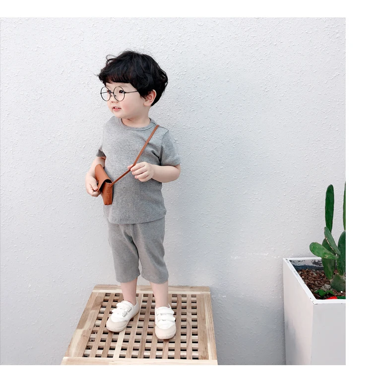 2019 летний Пижамный костюм с коротким рукавом в рубчик полосатые хлопковые пижамы