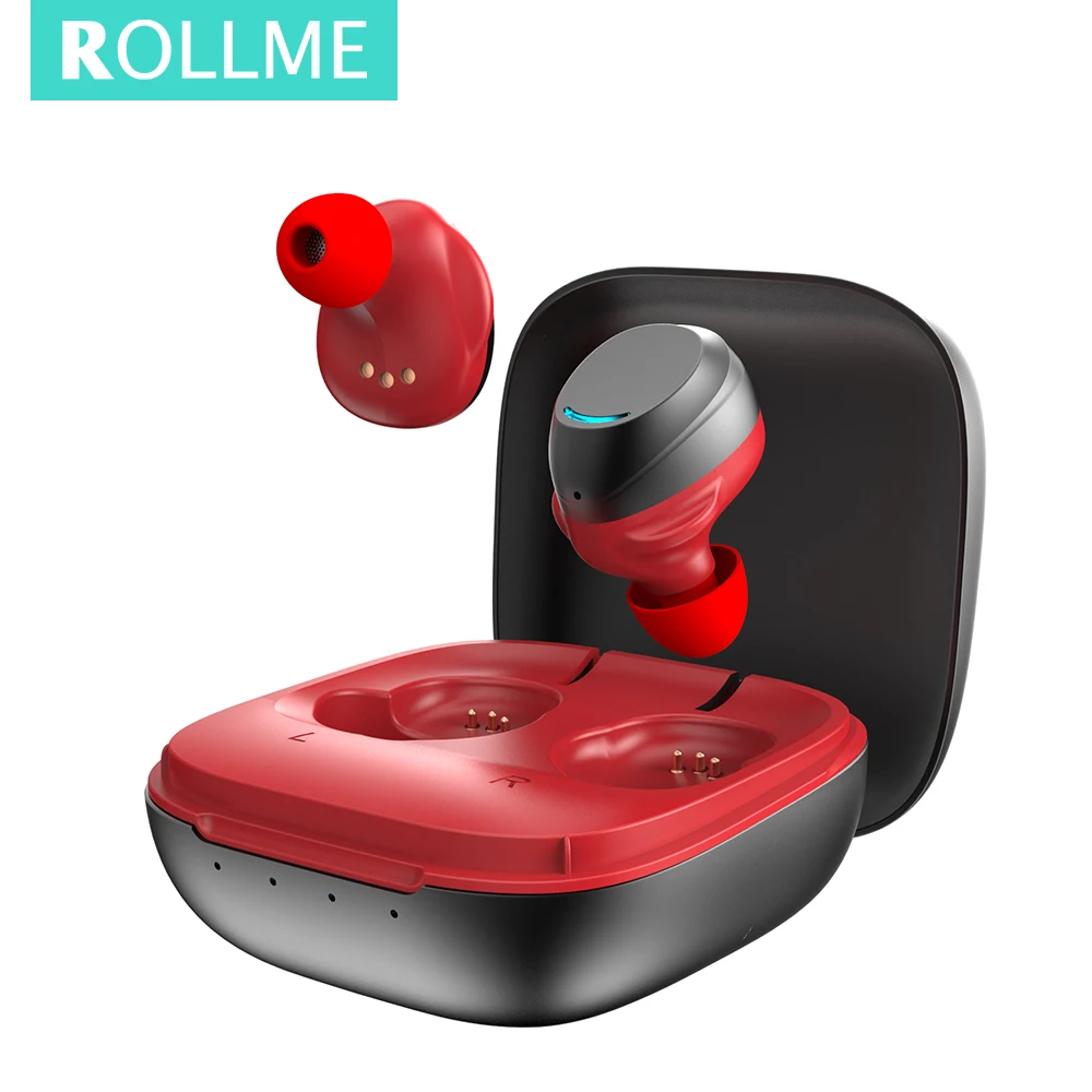 Rollme T08 TWS Wireless Earbuds Bluetooth 5.0 HiFi Tone Earphones Noise Cancelling Gaming Metal Headset IPX6 Waterproof | Электроника