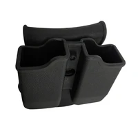 tactical waist double mag case plastic magazine pouches for 9mm pistol glock usp makarov g2c beretta hunting gear gun accessory