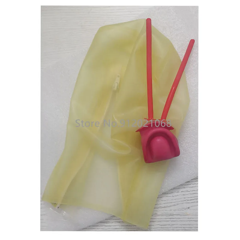 Фетиш-маска ручной работы для мужчин и женщин с длинным носом отверстием глаз -