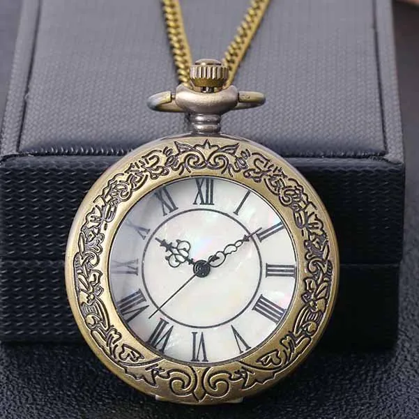 Часы наручные кварцевые с цепочкой модные ретро часы резьбой в виде ряби и