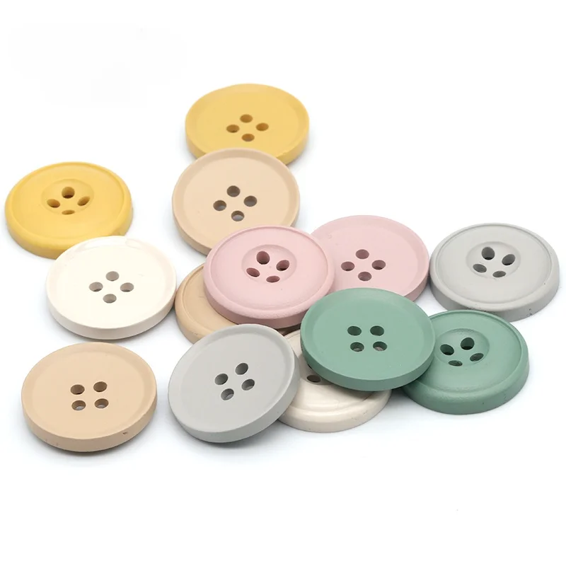 

10pcs Simple resin button children's clothes button round shirt button women's sweater cardigan suit button trench coat button