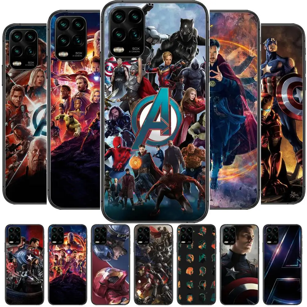 

Marvel Comics cartoon Phone Case For XiaoMi Redmi Note 11 10 9S 8 7 6 5 A Pro T Y1 Anime Black Cover Silicone Back Pre style cov