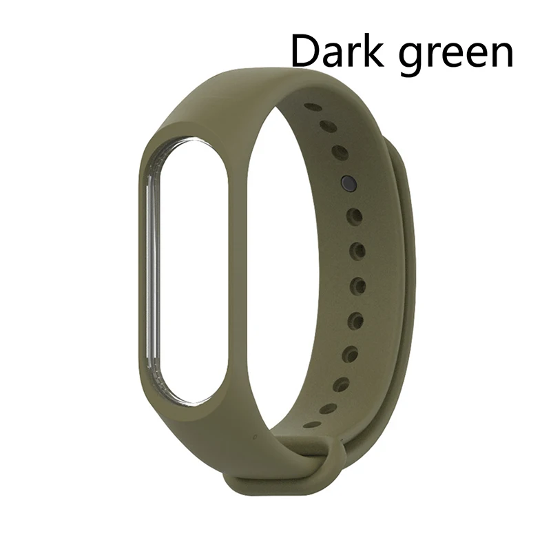 Браслет для Xiaomi mi 3 4 аксессуары mi Band 2 сменный силиконовый ремешок смарт-браслет на запястье для Xiaomi mi браслет miband ремешок - Цвет: Dark Green