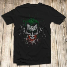Joker Comics Мужская футболка 100% хлопок забавная и сумасшедшая