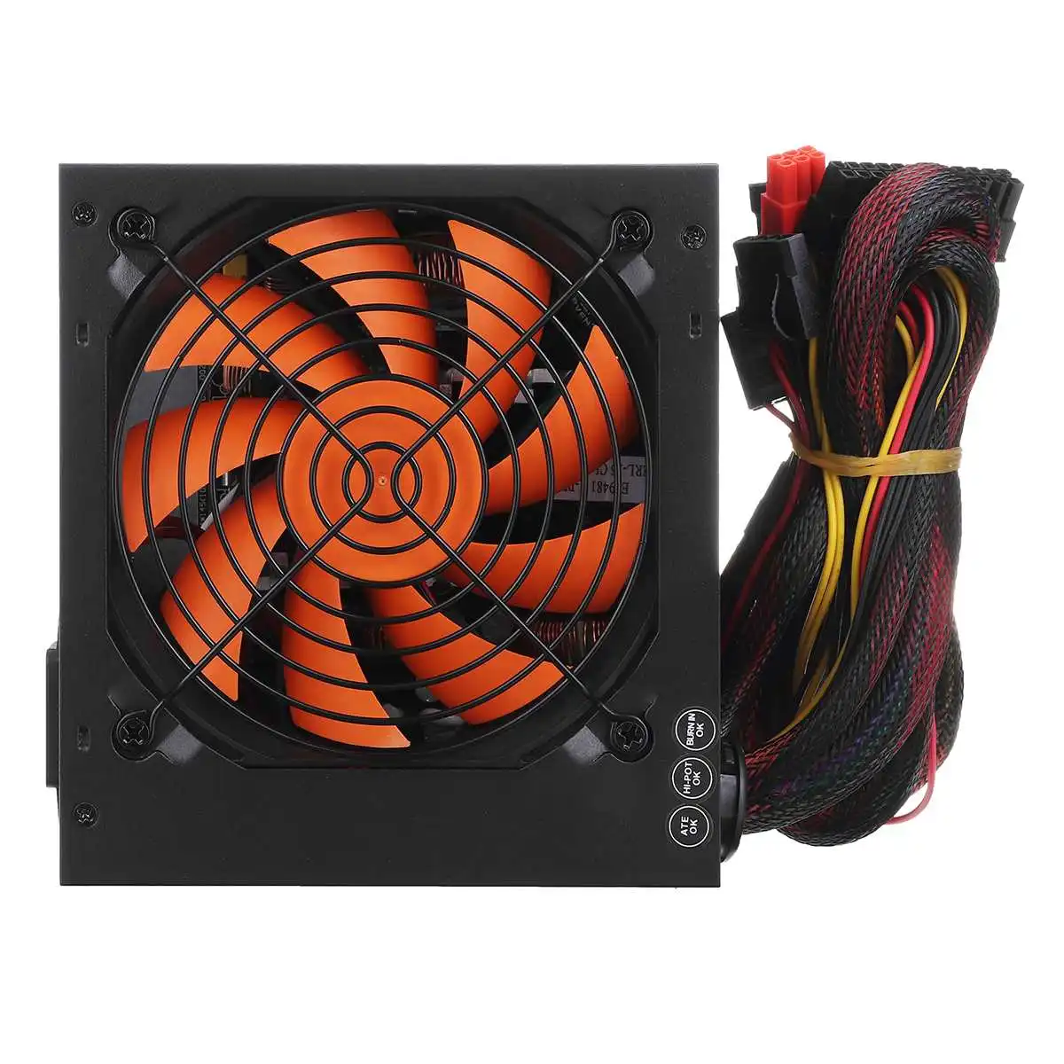 

Max 1000W PC Power Supply 120mm Orange LED Fan 24 Pin PCI SATA ATX 12V Computer Gaming Power Supply 110~220V