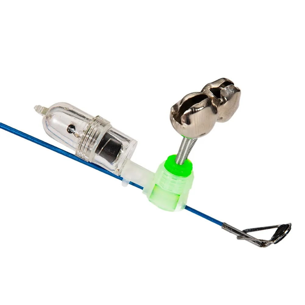 

LED Night Fishing Rod Tip Light Bells Kit Smart Sensor Bite Alarm Lamp Fishing Bite Bait Light Twin Bells Clip Alerter Practical