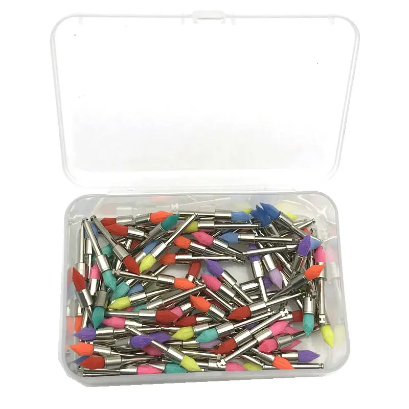 100 шт. Стоматологическая цветная нейлоновая защелка острая полировка щеток щетка