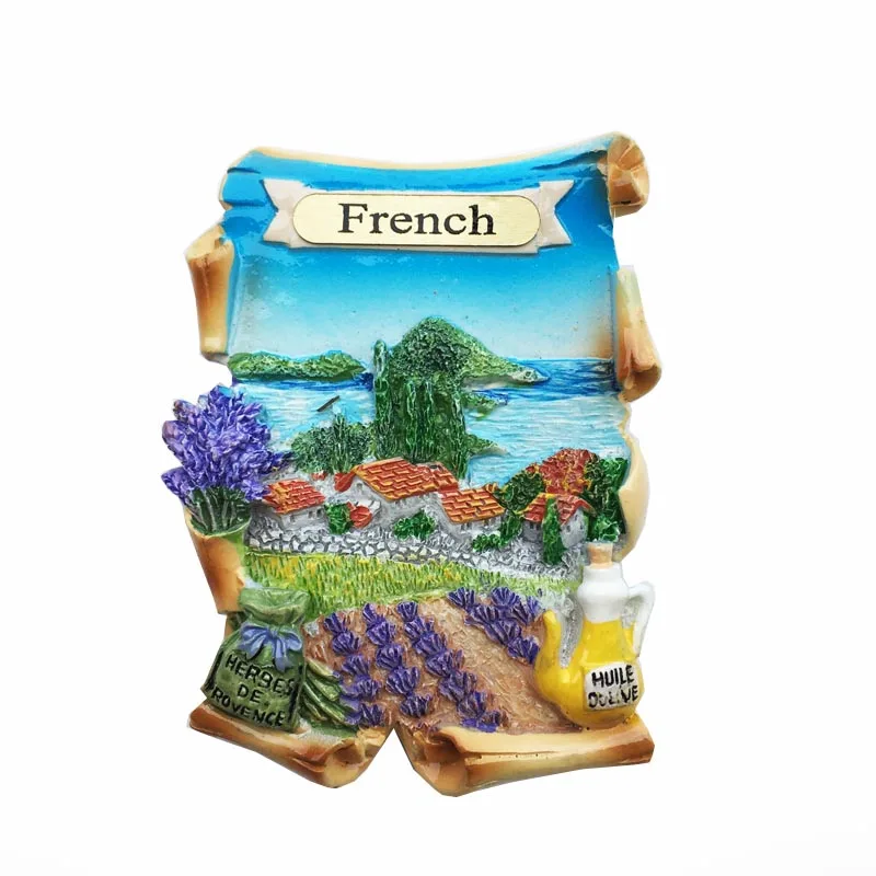 QIQIPP французский Прованс Лаванда цветок поле памятный туристический пейзаж