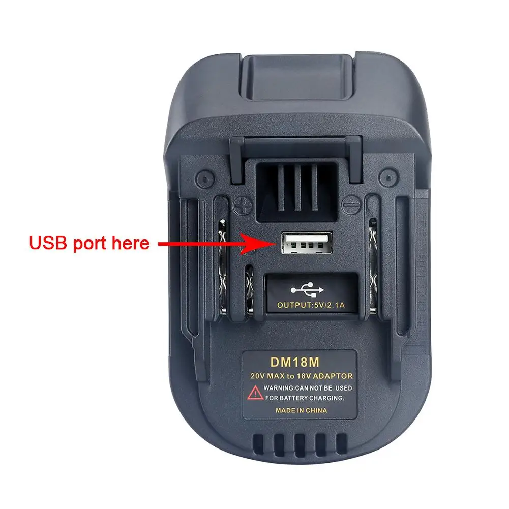 Адаптер для зарядки li ion батарей Dm18M адаптер 20 в 18 аккумуляторов Milwaukee Makita Bl1830
