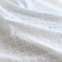 thick pure cotton hollow cotton cloth white cotton lace fabric wedding dress cheongsam shirt baby clothing fabric