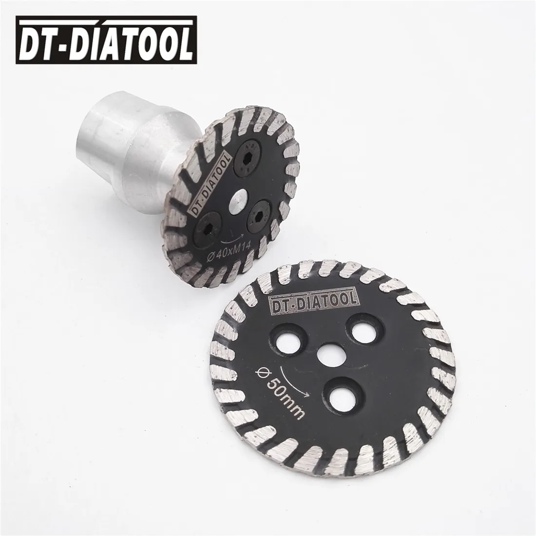 DT-DIATOOL 1 шт. Горячая прессованная мини гравировальная алмазная пила со съемным M14 или 5/"-11 длинный фланец и 1 шт. лезвие камень гранит