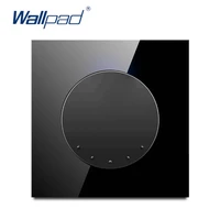 wallpad 1 gang intermediate 3 way wall light switch crystal glass panel rocker switch