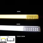 12VDC 50 см 20 дюймов адвокатского сословия СИД светильник, Диод Невидимый плоский профиль 2835 10 Вт двухрядный линия лента, 20 мм шкафа слот Линейный жесткий полосу