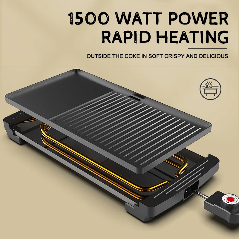 Скидка Корейский домашний электрический барбекю TEENRA, бездымный антипригарный домашний электрический барбекю, кухонные аксессуары для дома