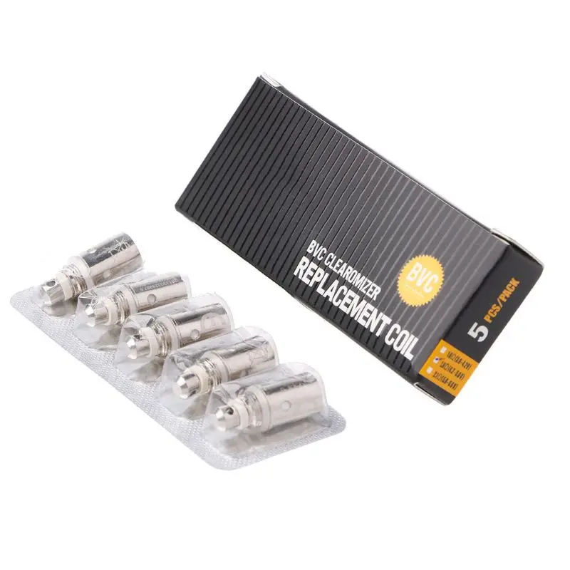 

5Pcs/Lot Replacement Atomizer BVC Bottom Dual Coil Heads For Aspire 2.1 Ohm 1.8Ohm 1.6Ohm