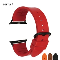 deetle watch accessories rubber strap for apple watch bands 44mm 42mm apple watch band 40mm 38mm fluorocarbon watchbands