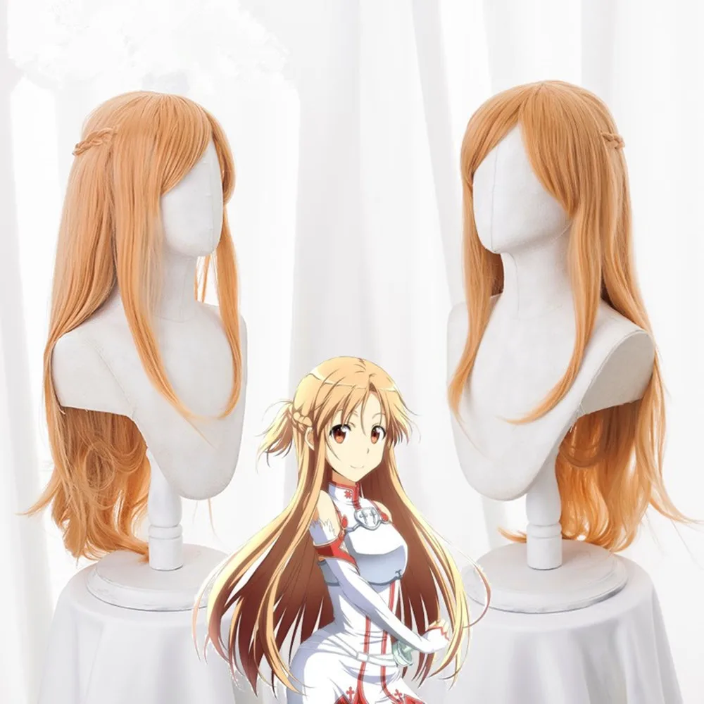 Женский длинный парик Yuuki Asuna косплей костюм из синтетических волос с