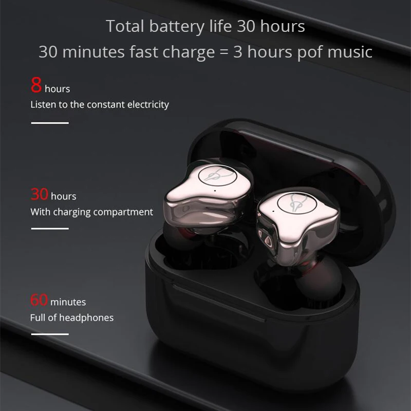 Sabbat E12 Ultra TWS Qualcomm Bluetooth v5.0 APTX наушники спортивные Hi Fi стерео с шумоподавлением