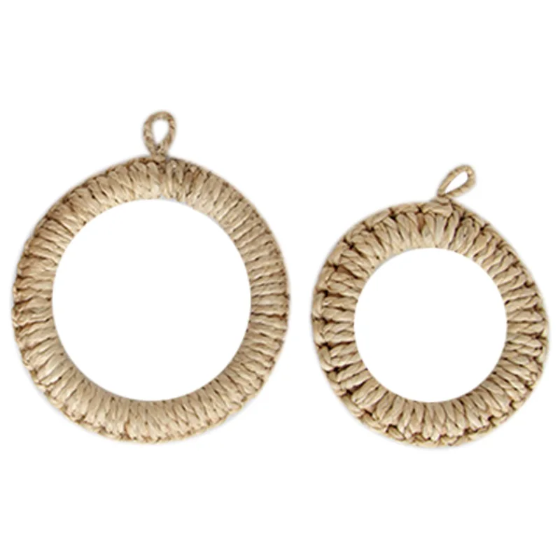 Тканые салфетки ручной работы Круглый тканый коврик для горшков горячий