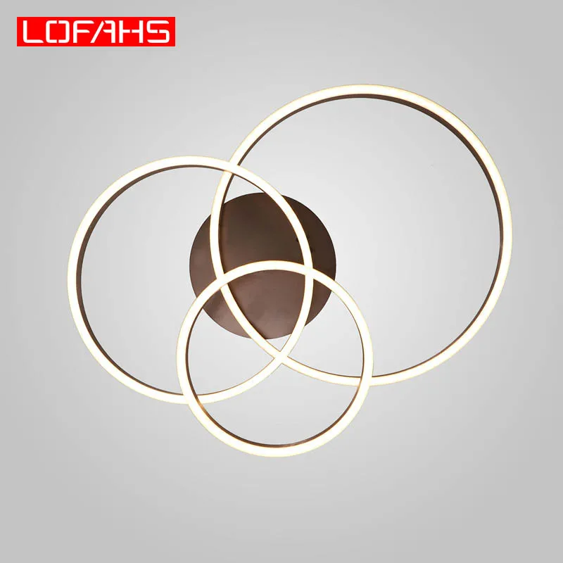 

LOFAHS Modern Chandelier Lighting gold/brown ring lustre led Lamp for Living room Bedroom led ceiling Chandelier lighting