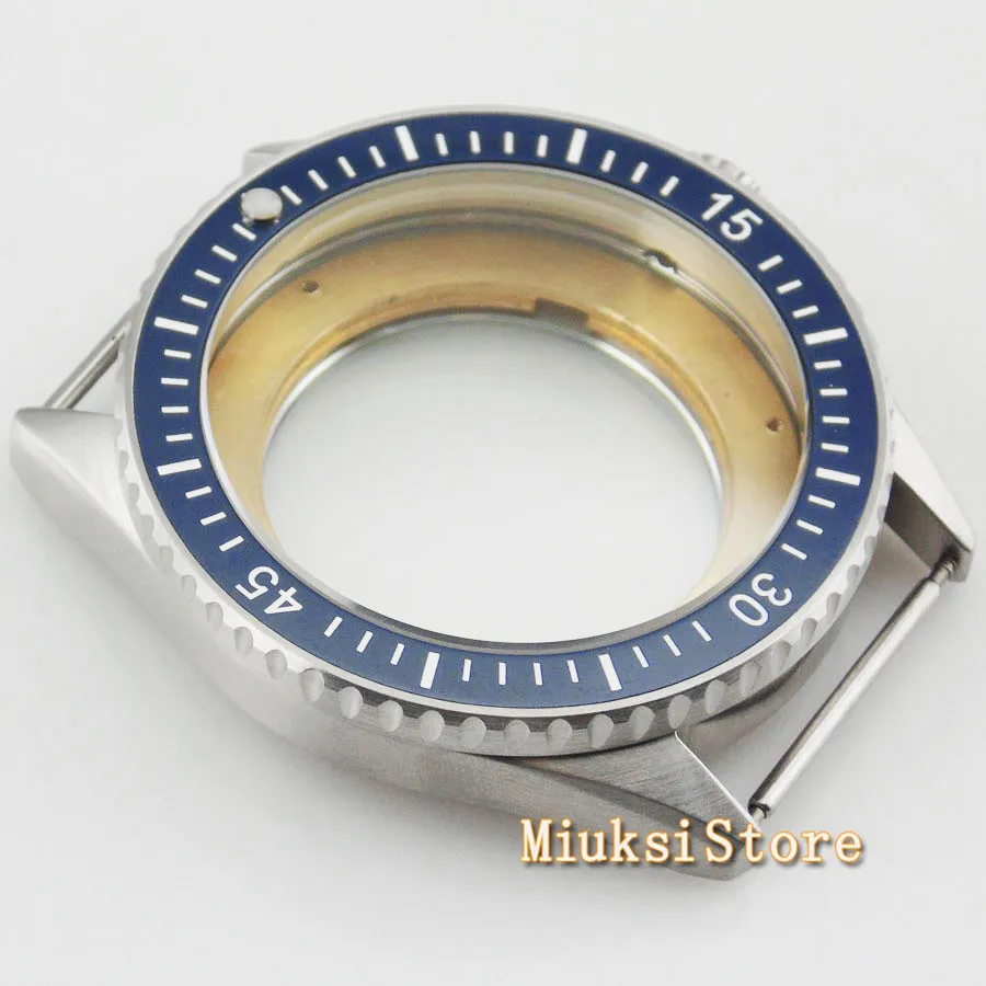 Чехол для часов corgтело 43 мм сапфировое стекло Синяя Керамическая рамка подходит