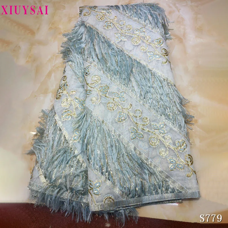 

Latest 2020 Brocade Lace Fabric African Jacquard Fabric Lace High Quality Nigerian French Tulle Lace for Party Wed S779