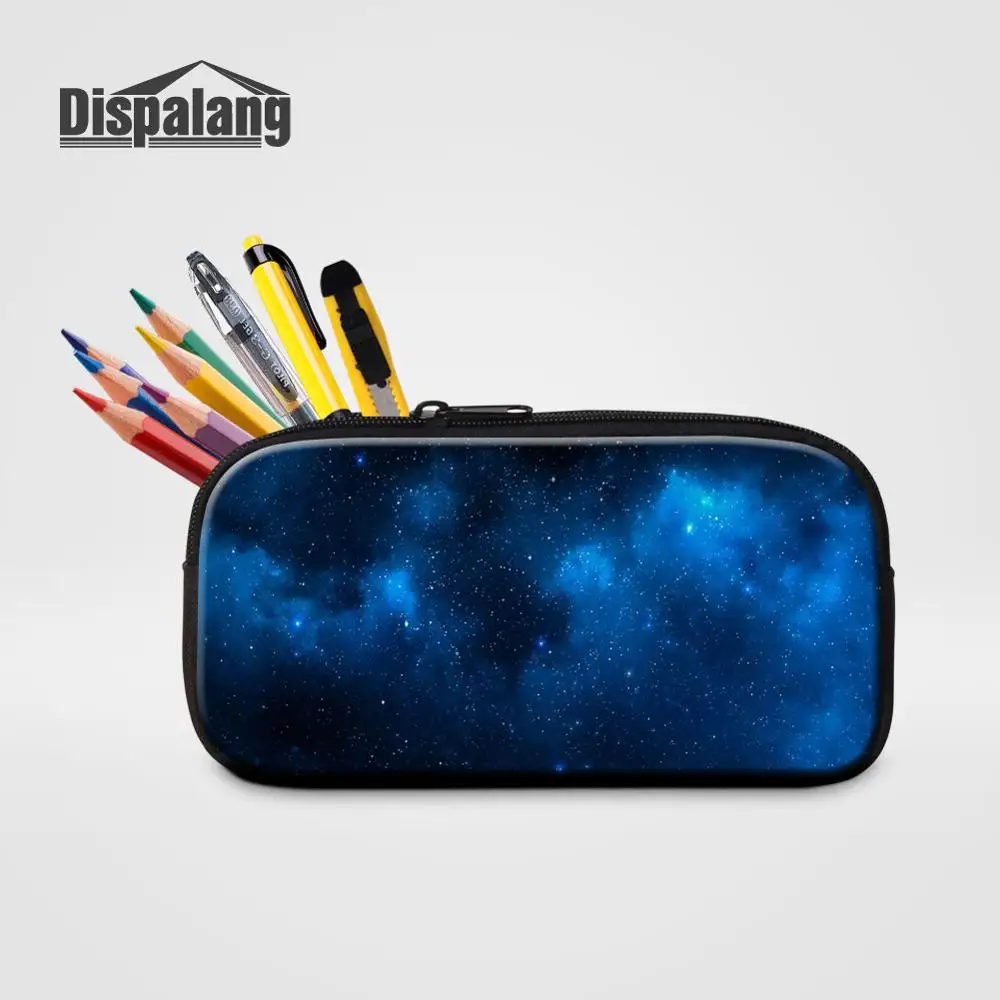

Dispalang Student Stationery Box Pencil Bag Universe Space Women Portbale Travel Cosmetic Case Children Kawaii Penbox For School