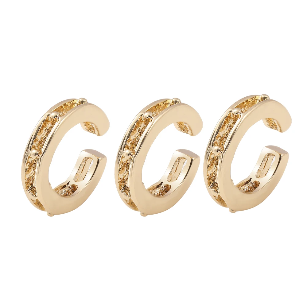 Новые модные золотые серьги каффы набор для женщин простые круглые маленькие