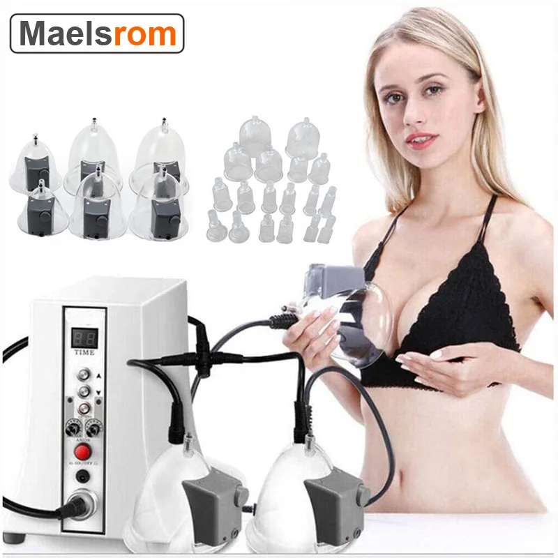 

Electric Breast Enlarge Massager Body Vacuum Cupping Scraping Machine 24 Cups Body Massager Buttcock Boobs Enlargement Pump