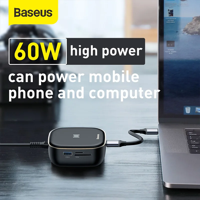 USB-концентратор Baseus на 6 портов USB 3 0 с поддержкой быстрой зарядки | Компьютеры и