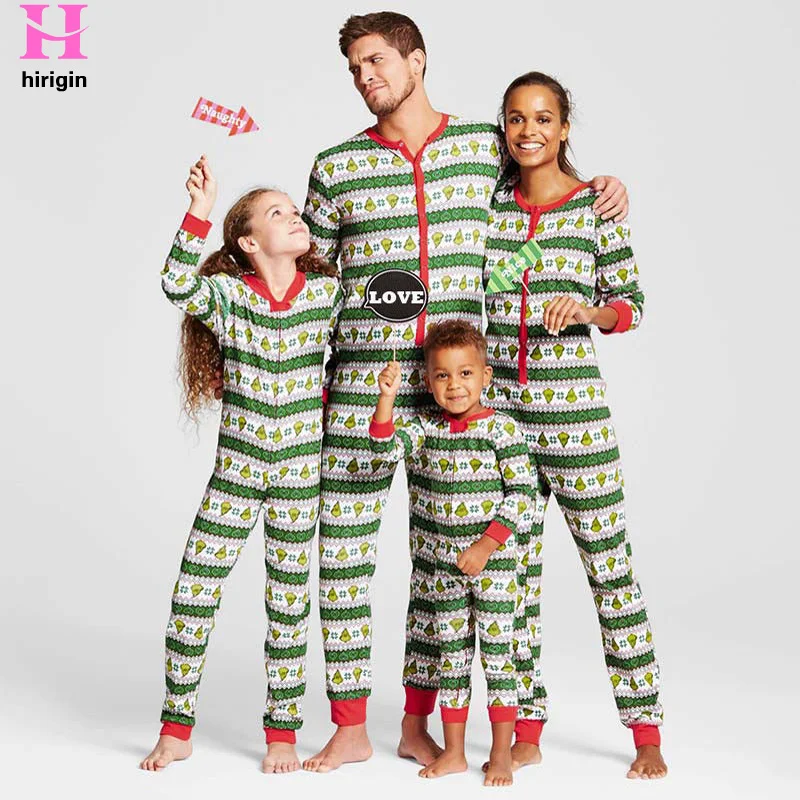 Зимние рождественские одинаковые пижамы для всей семьи Комплект одежды Одежда